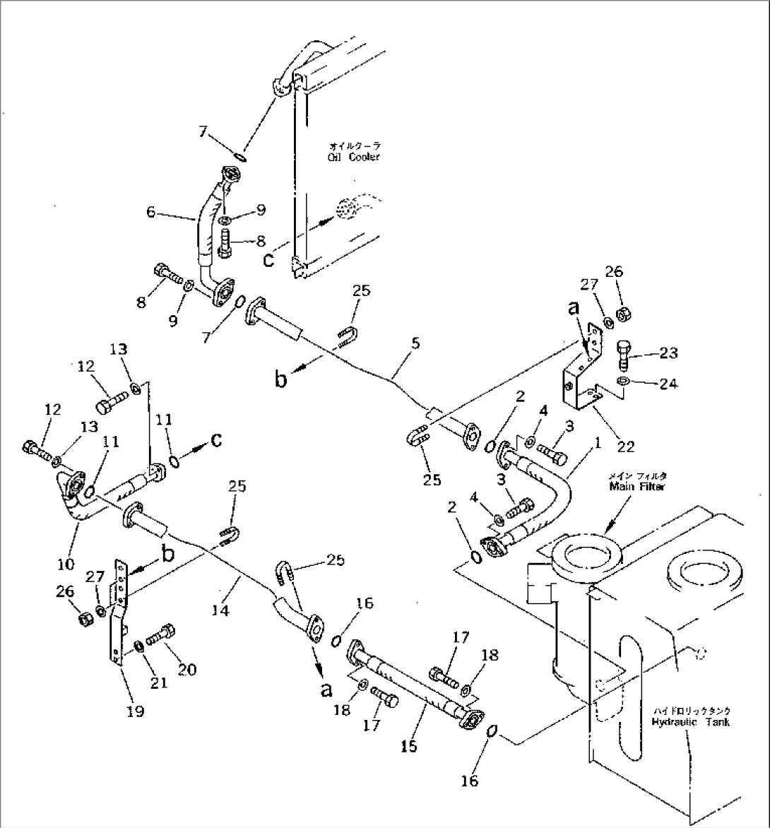 OIL COOLER PIPING(#36614-)
