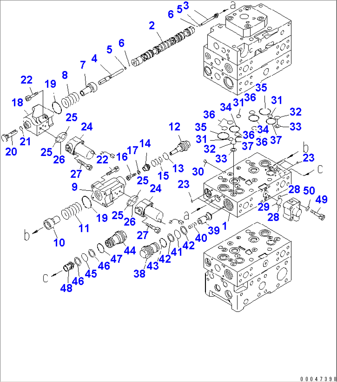 MAIN VALVE (2 SPOOL) (FOR E.C.S.S.) (7/9)(#55001-)