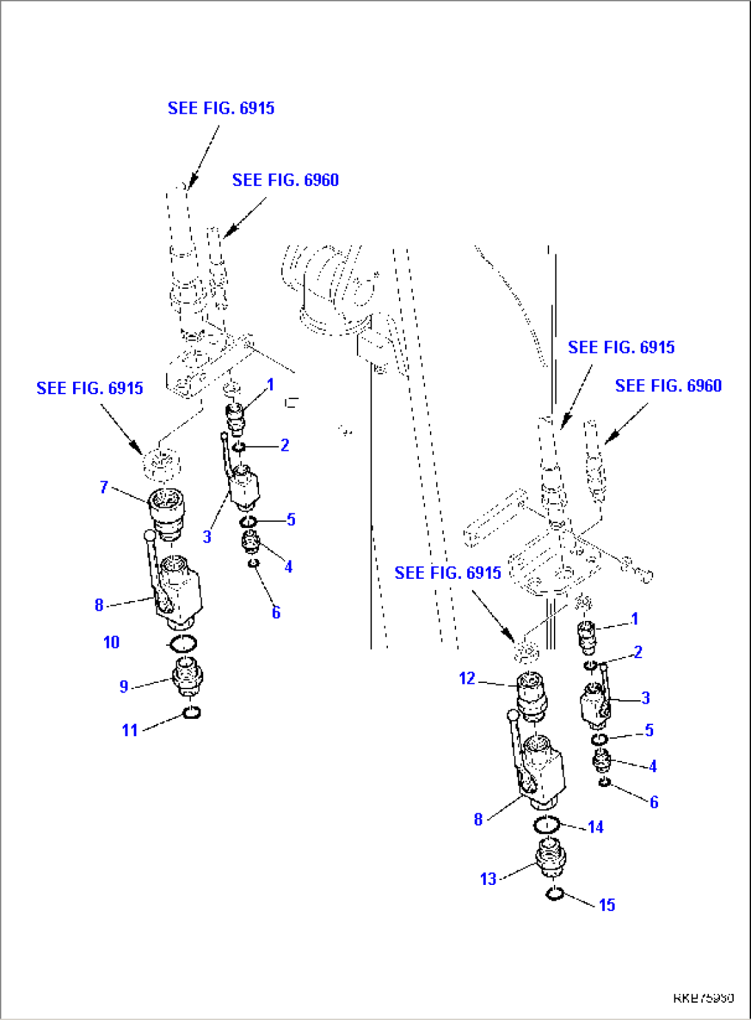 HYDRAULIC PIPING (CUTTING AND ROTATING BUCKET) (6/6)