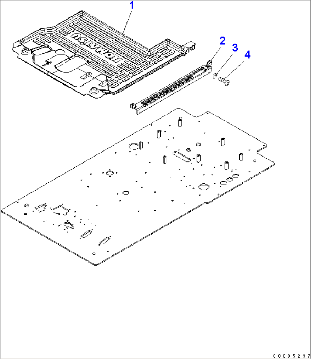 FLOOR MAT (2 ATTACHMENT) (FOR 2-PIECE BOOM)