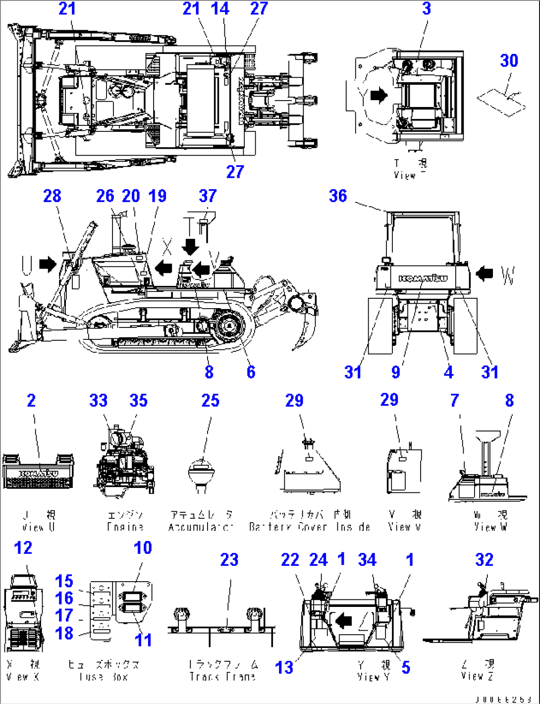 MARKS AND PLATES (WITHOUT CAB) (FRENCH)(#11001-)