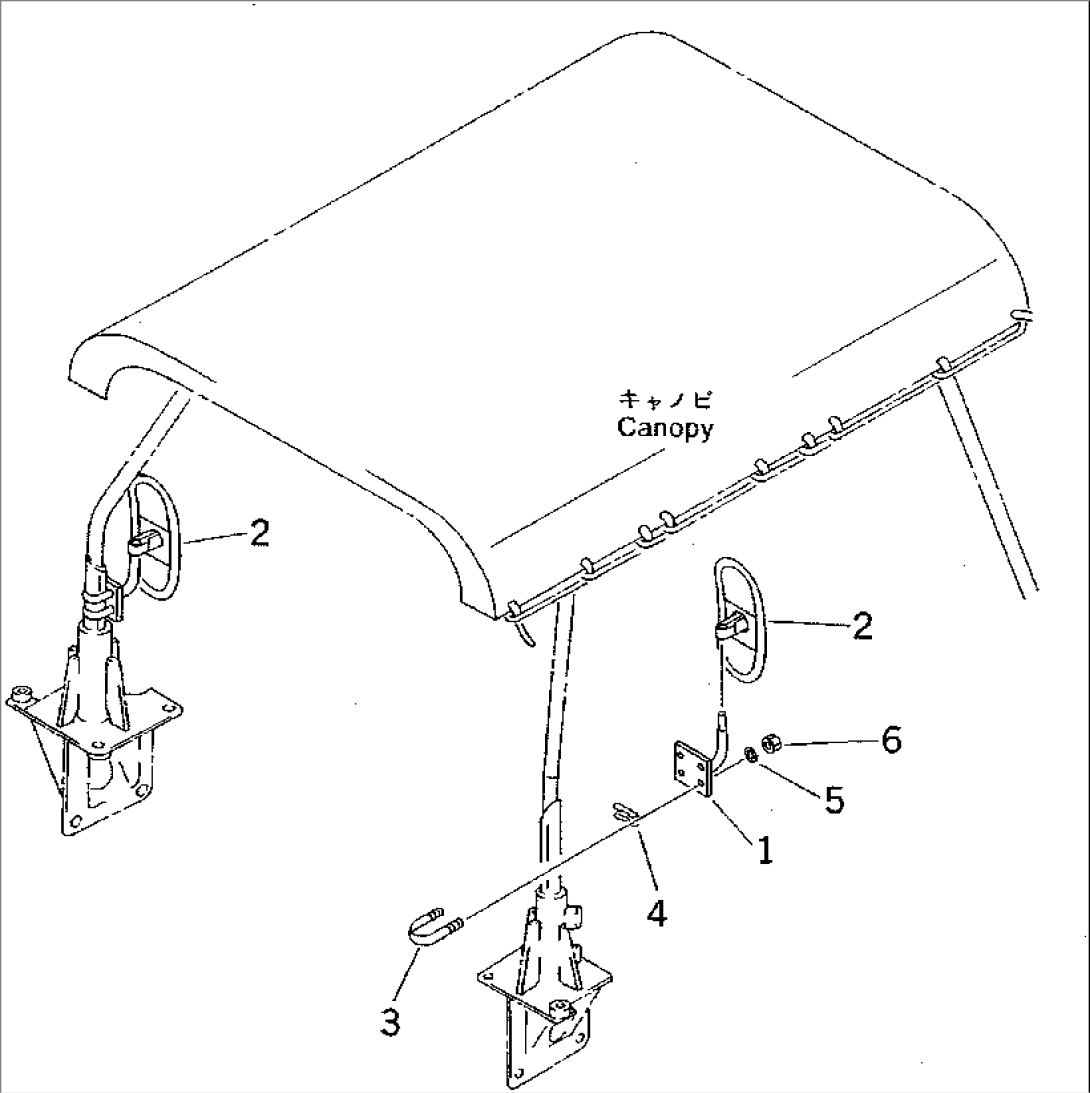 REAR VIEW MIRROR (FOR CANOPY)