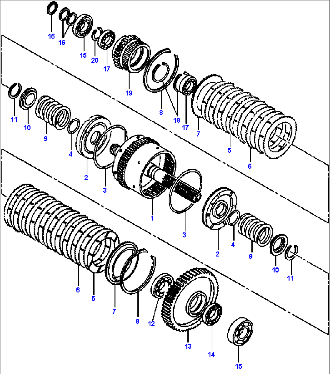 FIG. F5250-01A3 CLUTCH PACK - 3 AND 4