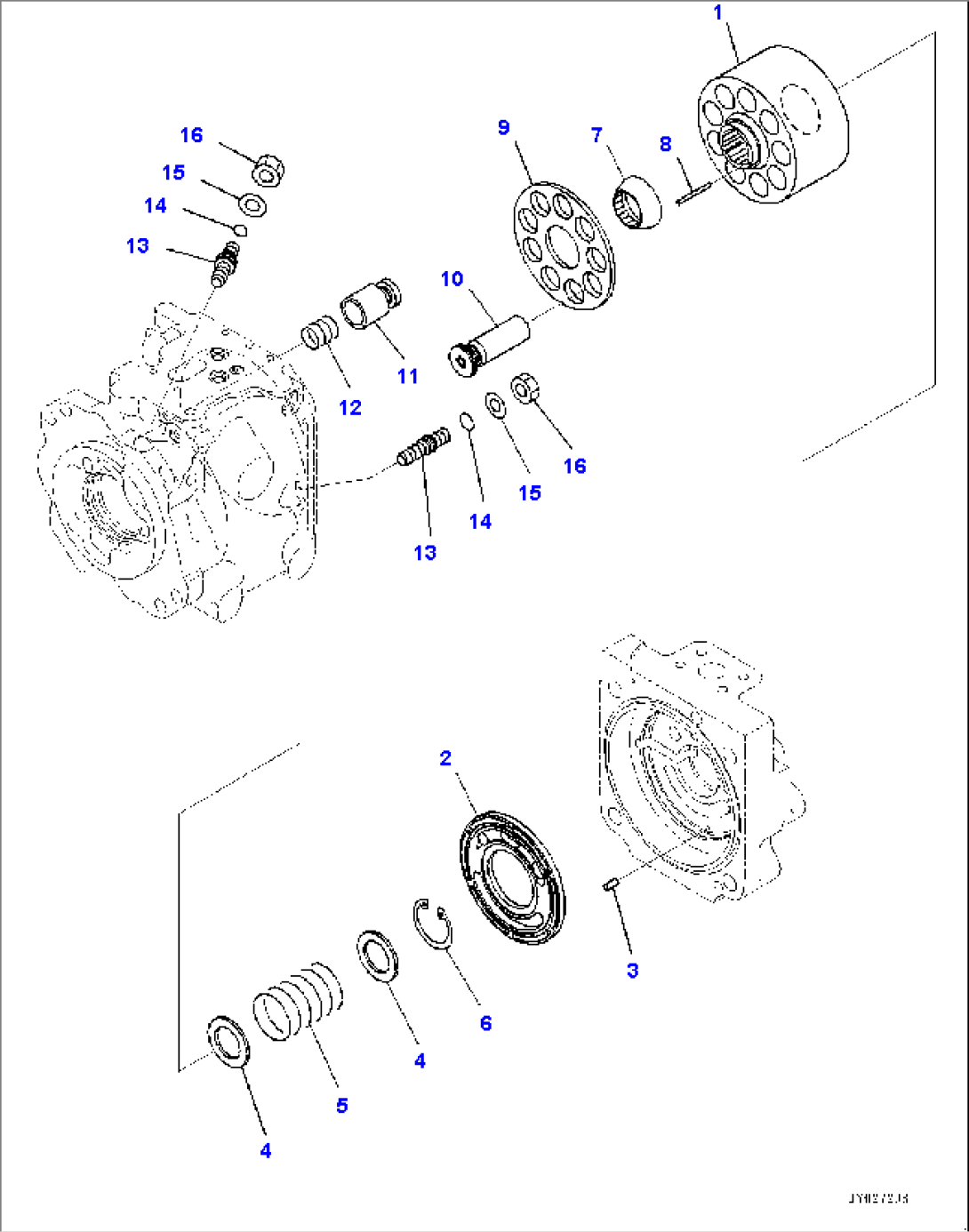 Transmission Group, Steering and Hoist Pump (2/9) (#10001-)