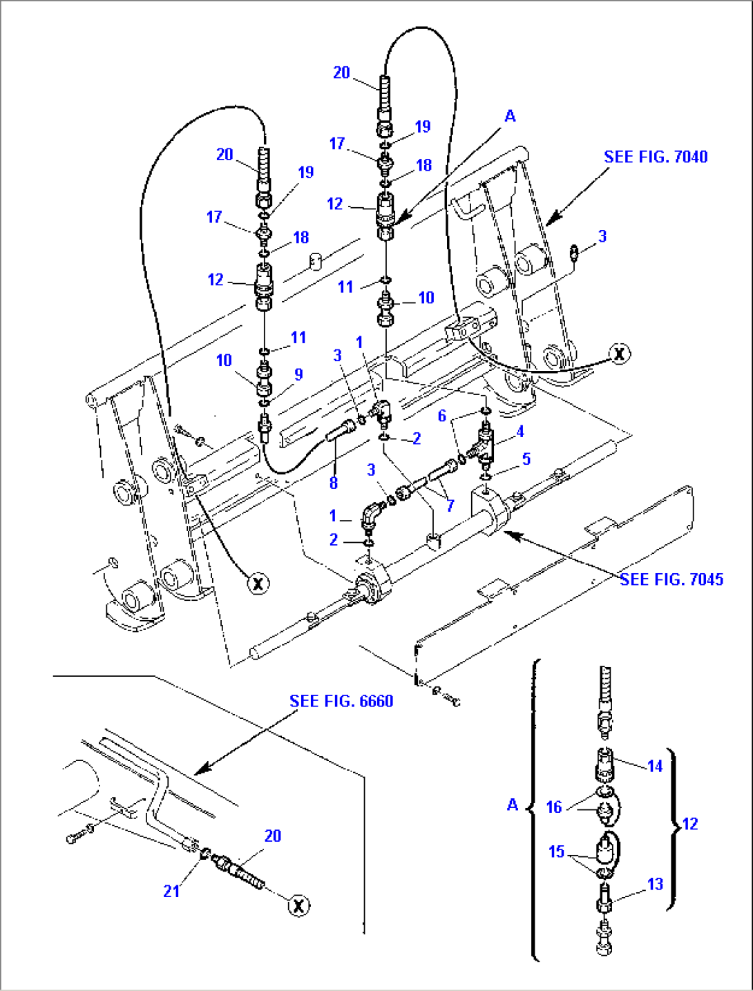 BUCKET HYDRAULIC PIPING (FAST COUPLING LINE) (OPTIONAL)
