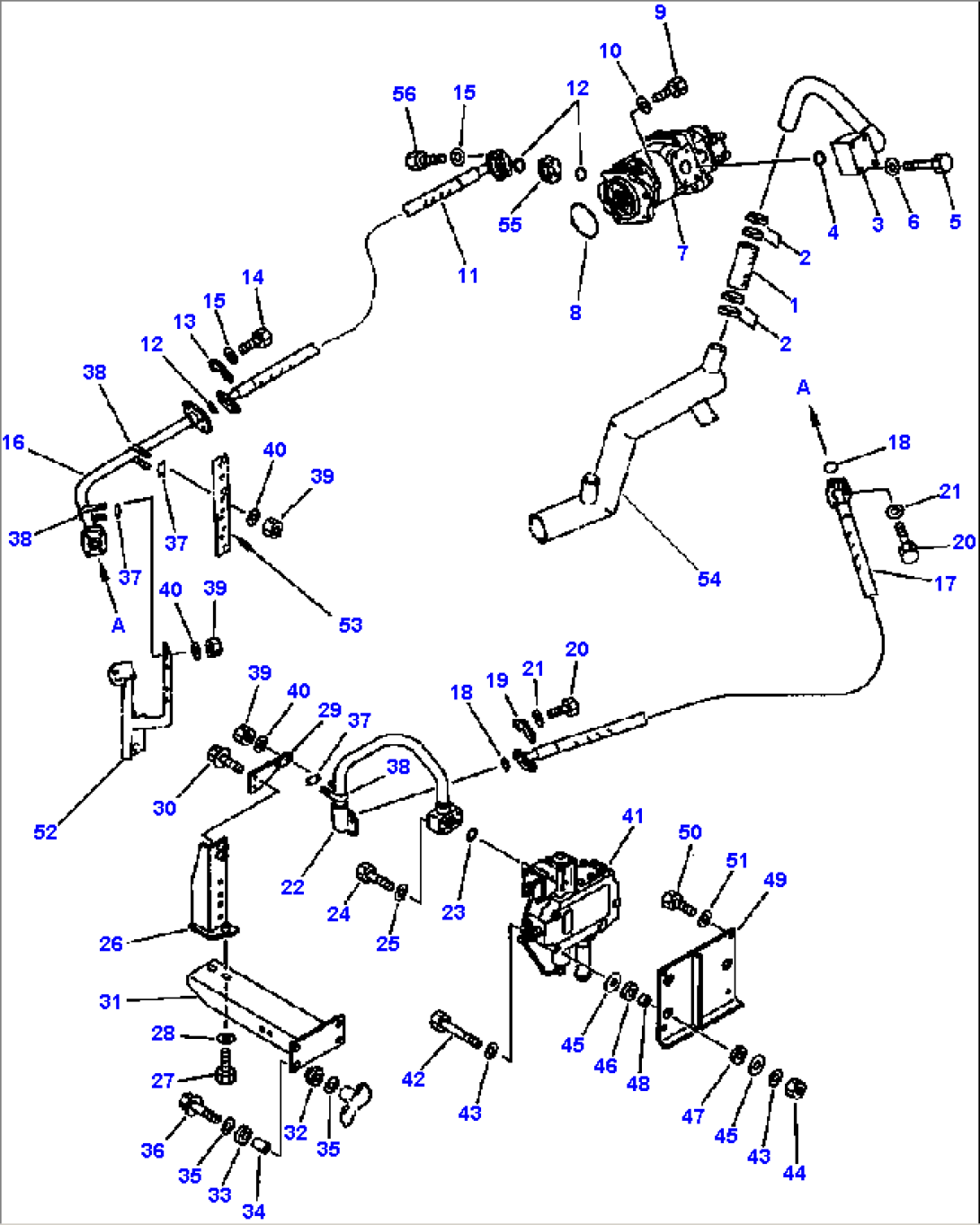 STEERING OIL PIPING PUMP TO STEERING DEMAND VALVE