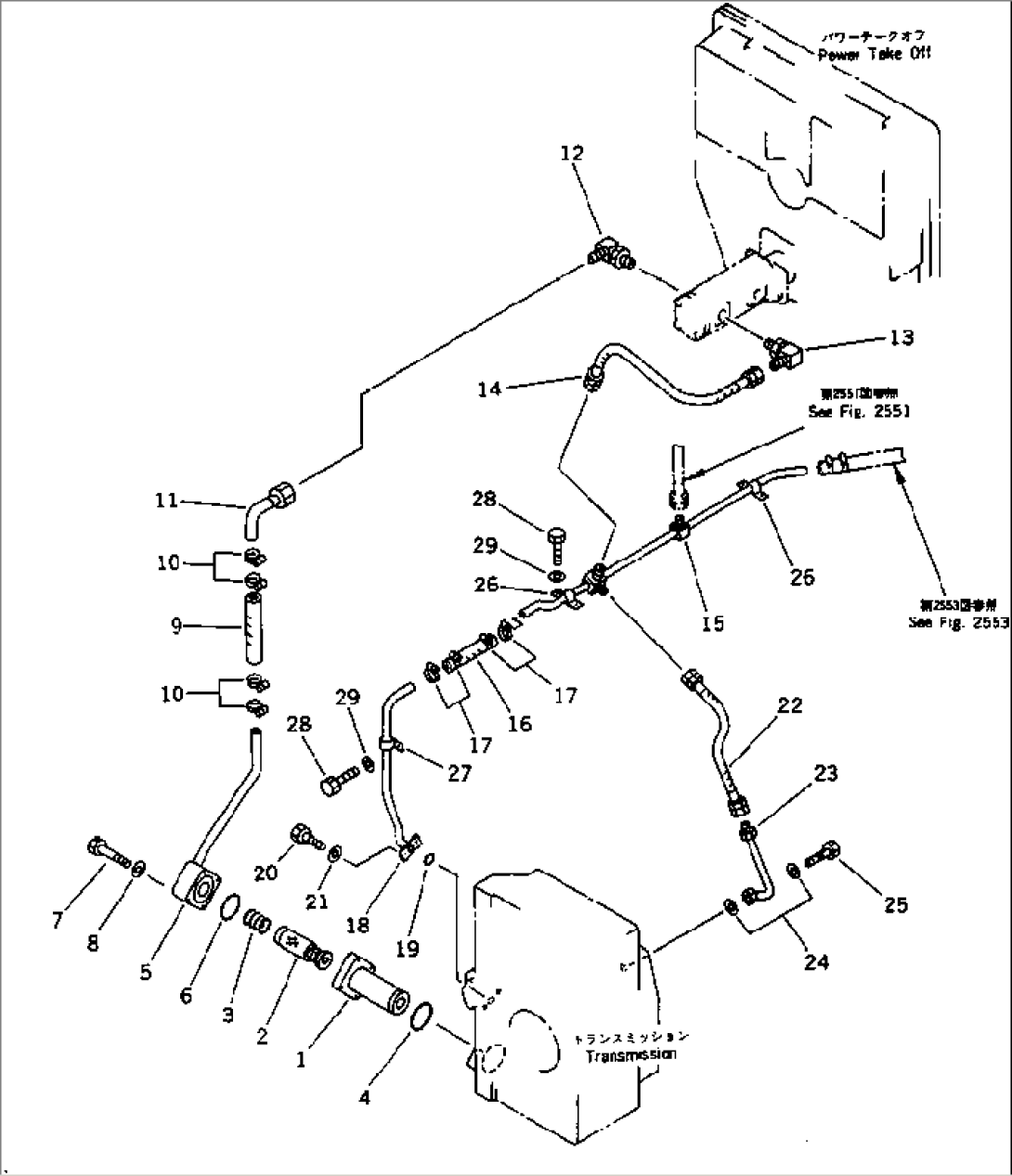 LUBRICATION PIPING (TRANSMISSION)(#10001-10008)
