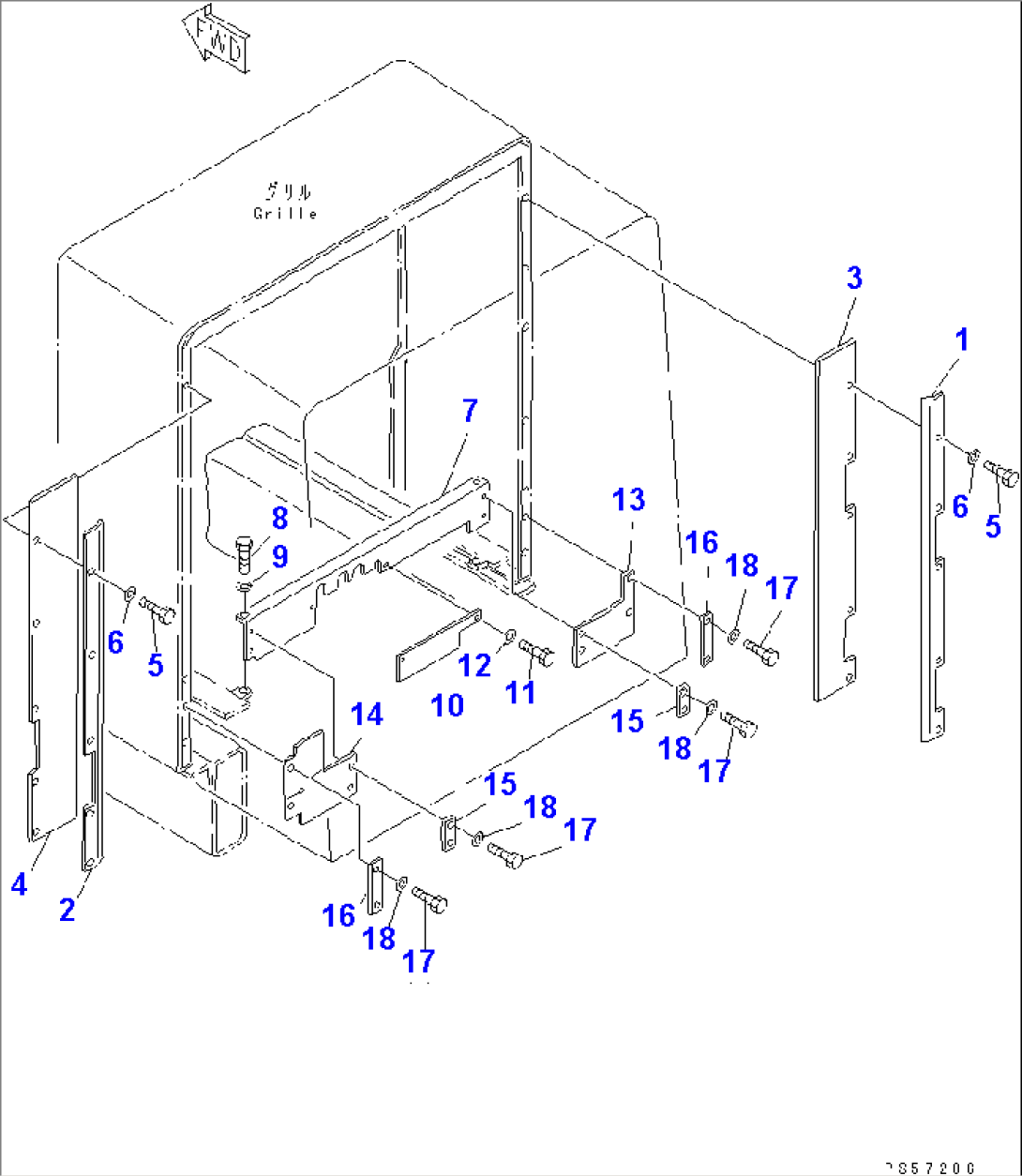 RADIATOR GUARD (2/2)(#12001-)