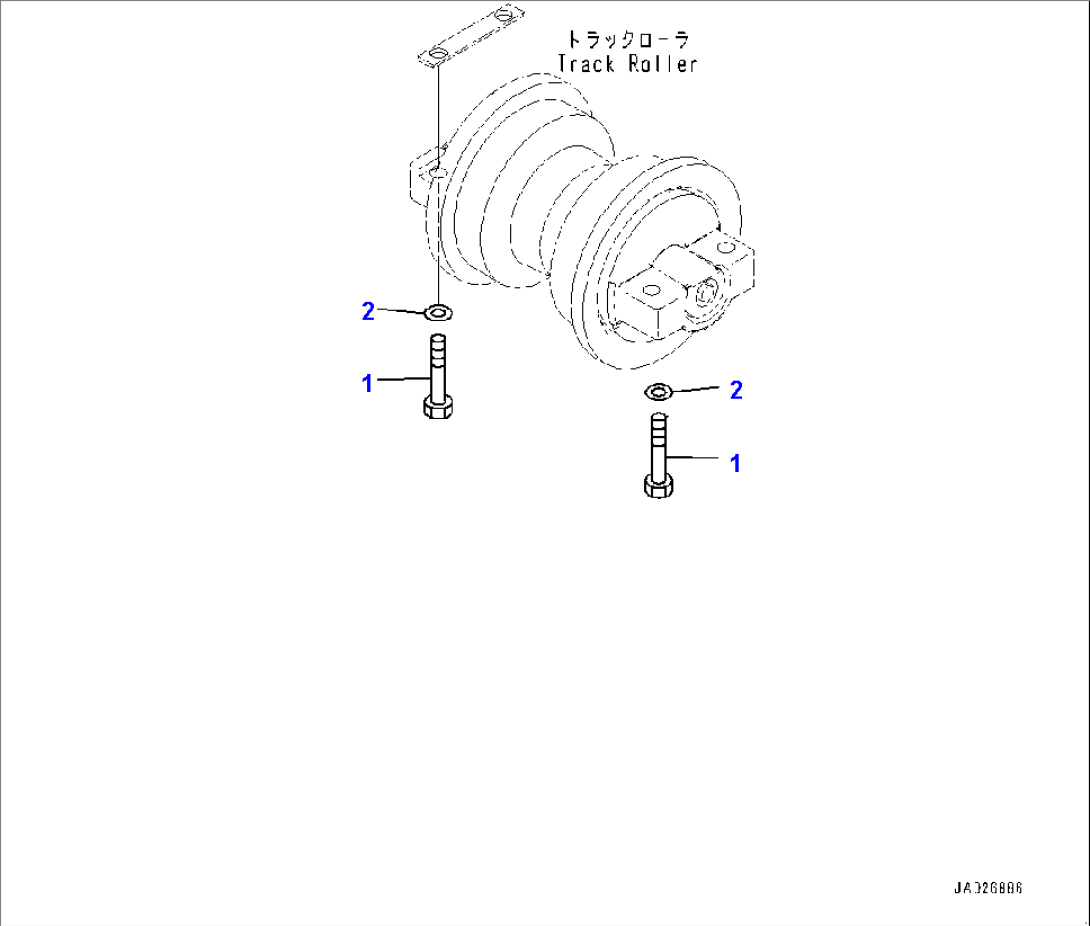 Track Roller, Mounting (#10001-)