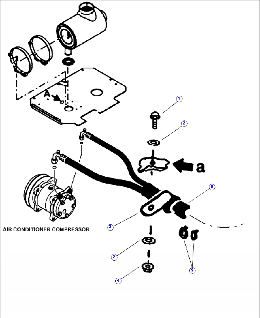 K0710-01A0 AIR CONDITIONER COMPRESSOR HOSE MOUNTING