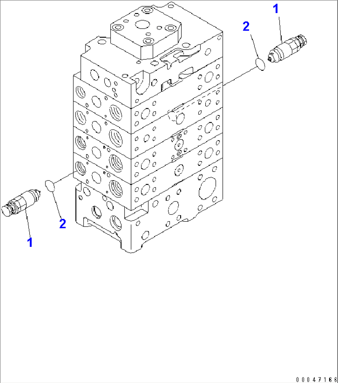 MAIN VALVE (2 SPOOL) (FOR E.C.S.S.) (6/9)(#55001-)