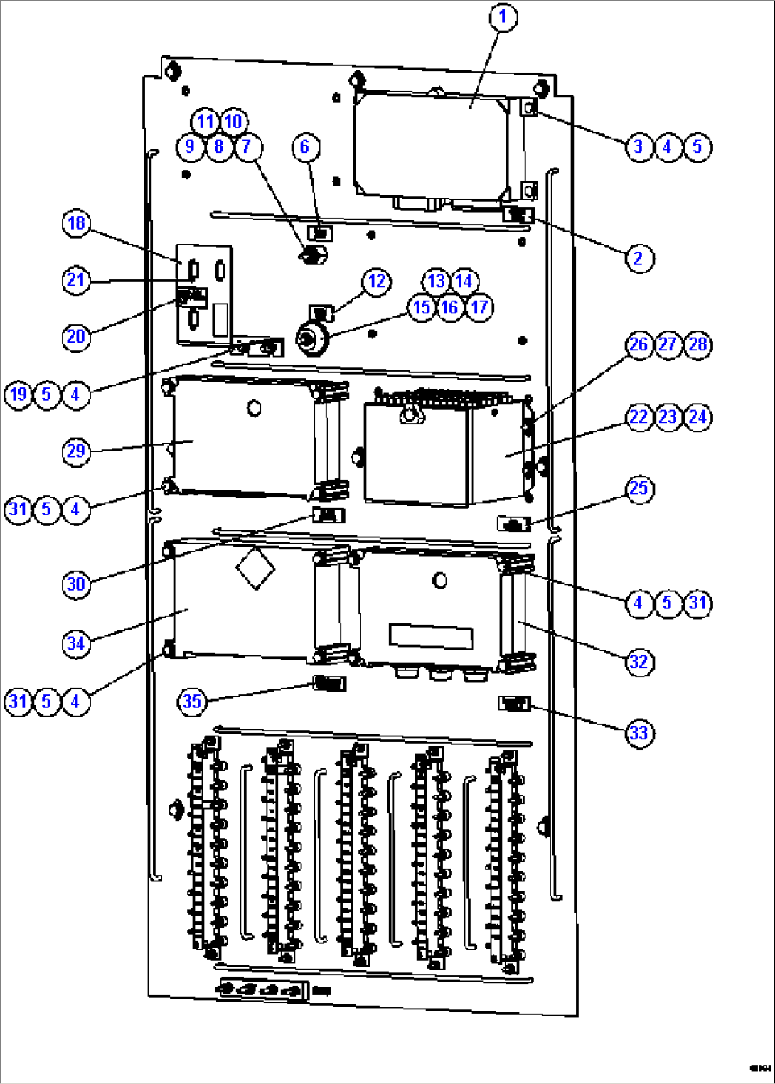 AUXILIARY CONTROL CABINET - RIGHT SIDE WALL 1/2