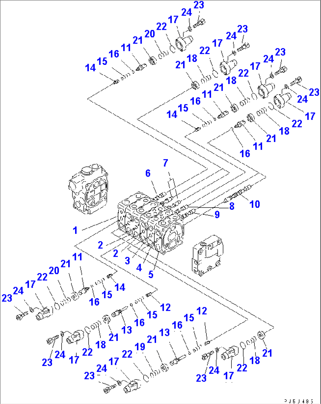 MAIN VALVE (6-VALVE) (1/6)(#52374-)