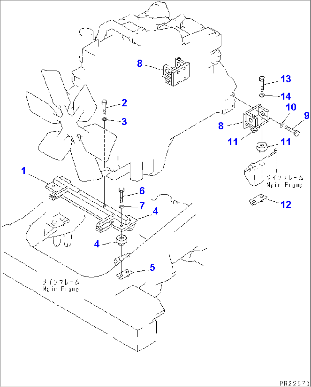 ENGINE MOUNTING PARTS
