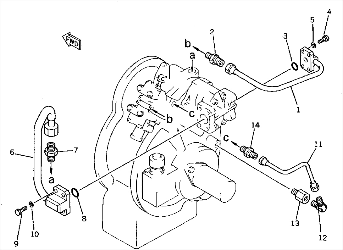 P.T.O. OIL PIPING