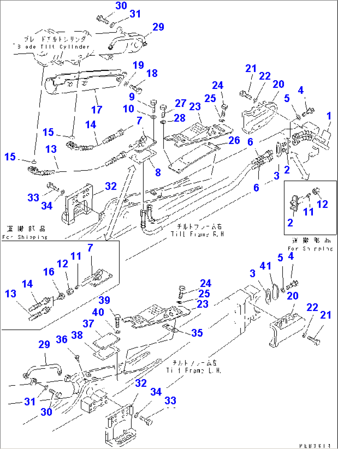 HYDRAULIC PIPING (BLADE TILT LINE)