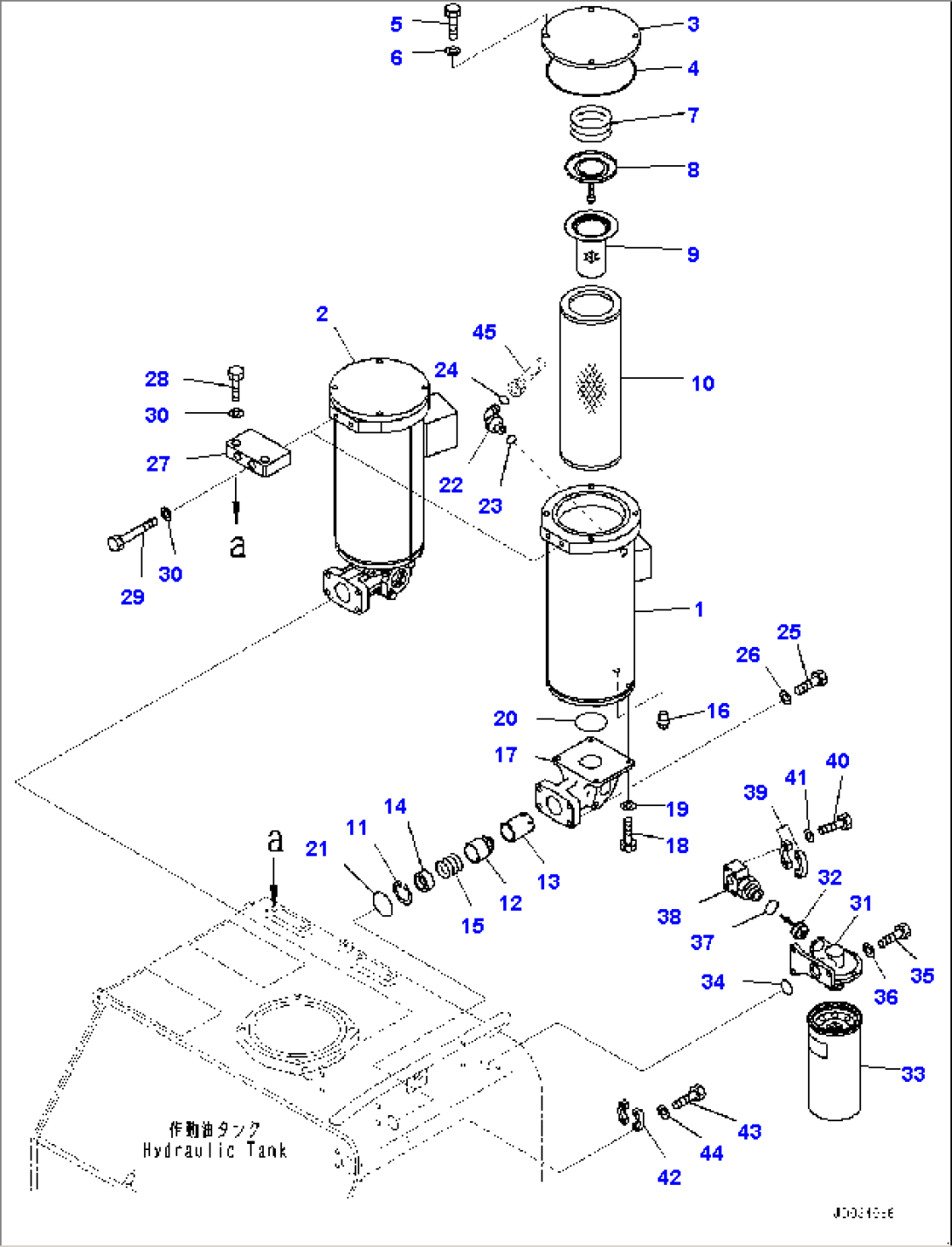 Hydraulic Tank, Return Filter (#70001-)