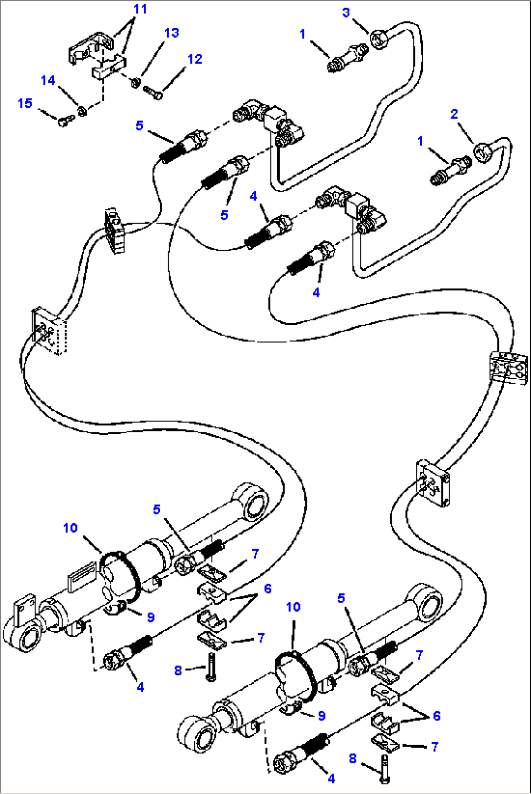 H6401-01A0 LOADER PIPING BUCKET CYLINDER LINE