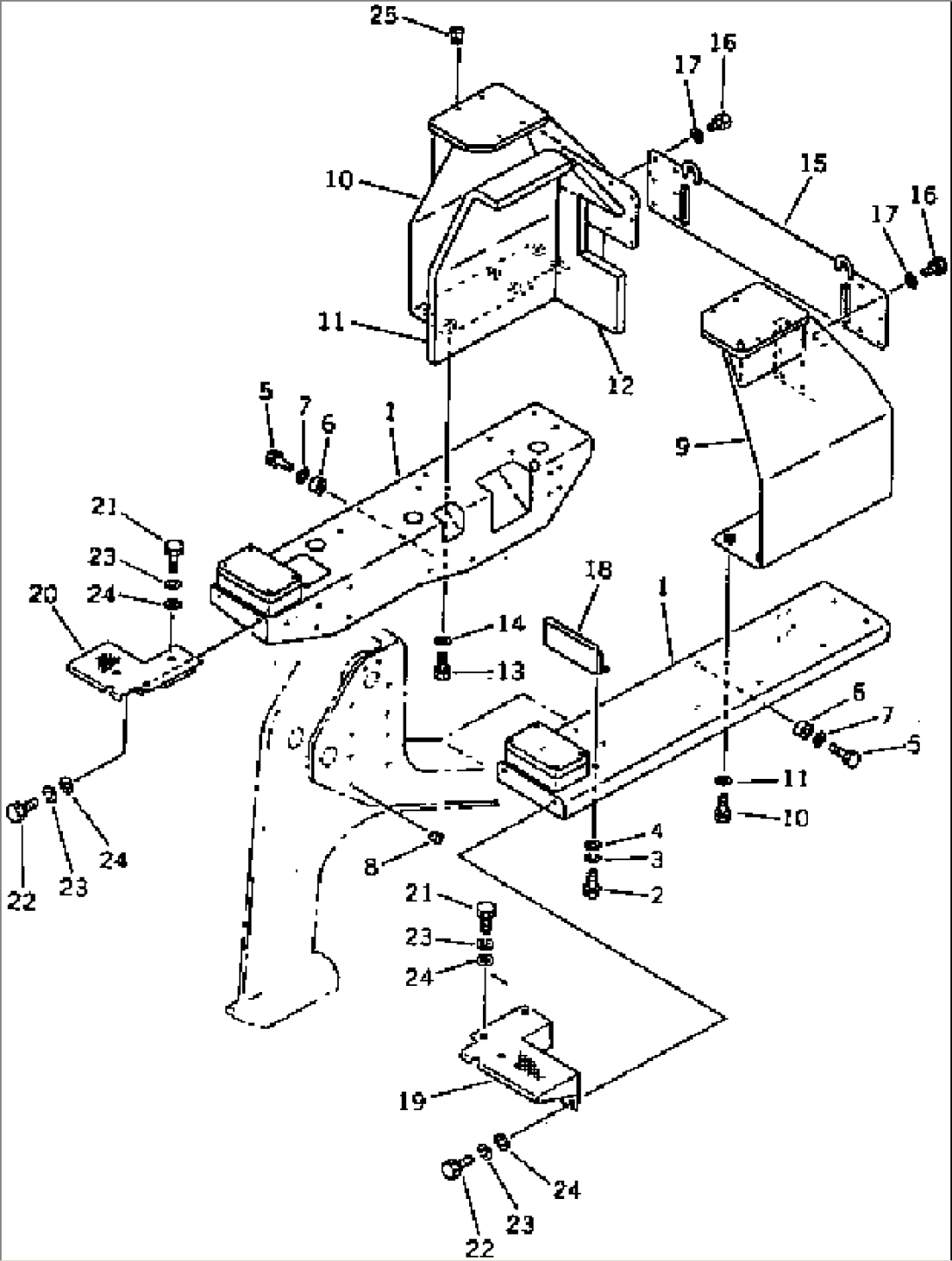 ROPS BRACKET (ABLE TO AVAIL FOR ROPS) (NOISE SUPPRESSION FOR EC)(#80338-)