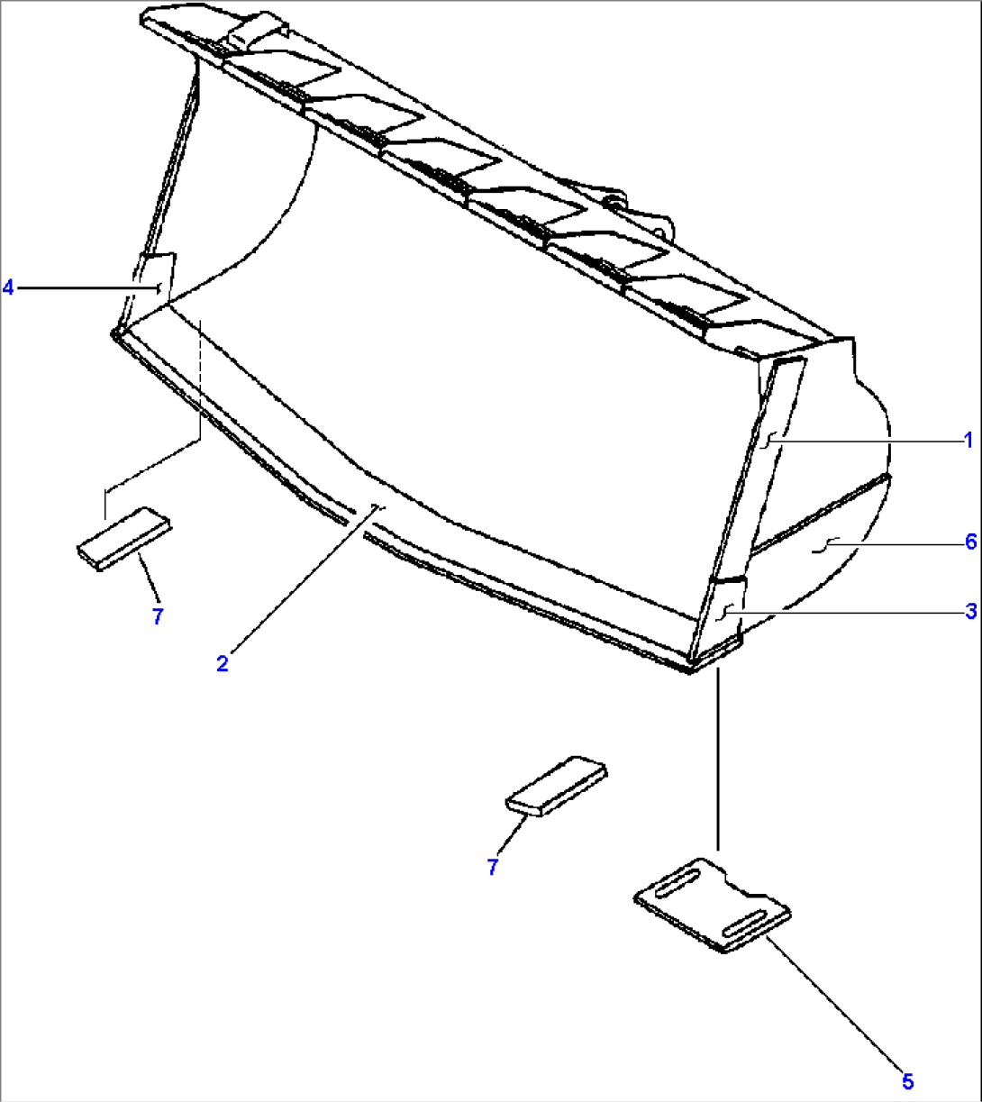 SPADE NOSE ROCK BUCKET 4.0 mþ (5.2 ydþ)