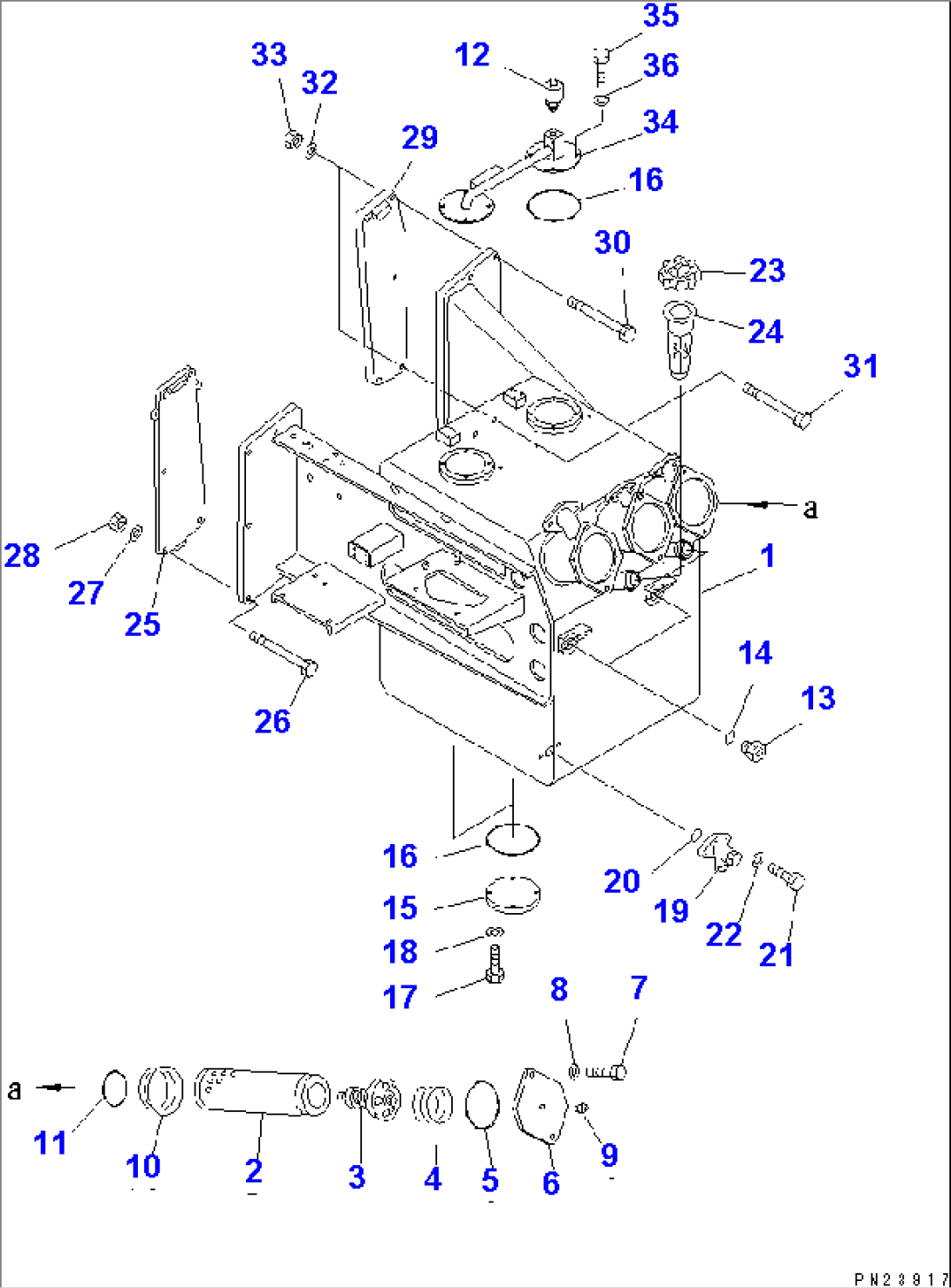 HYDRAULIC TANK(#1002-)