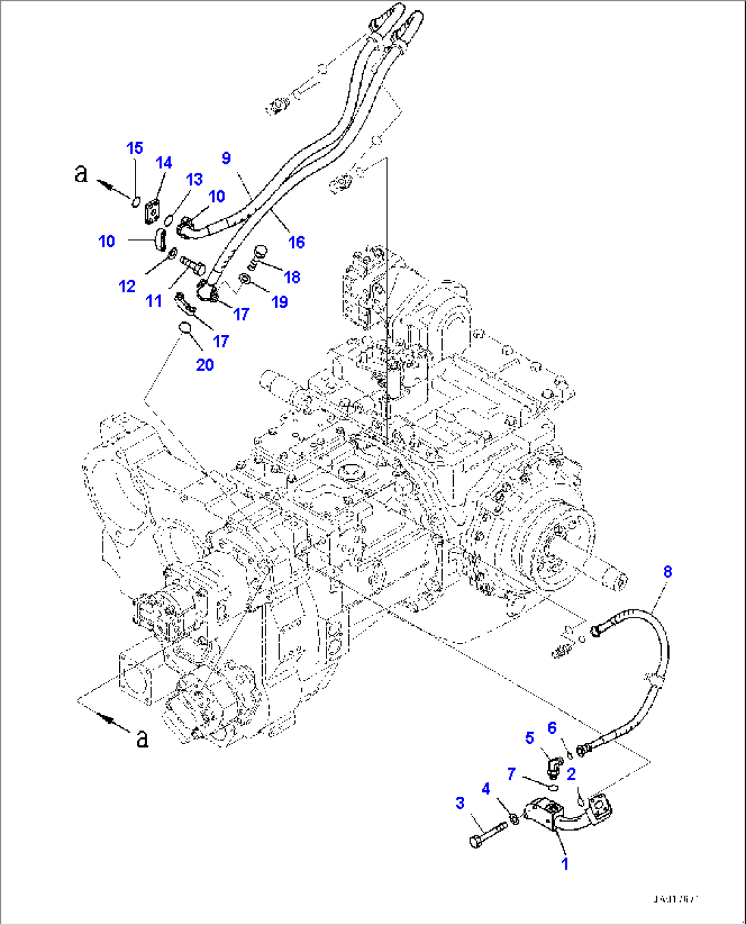 Power Train, Piping (1/2) (#22083-)