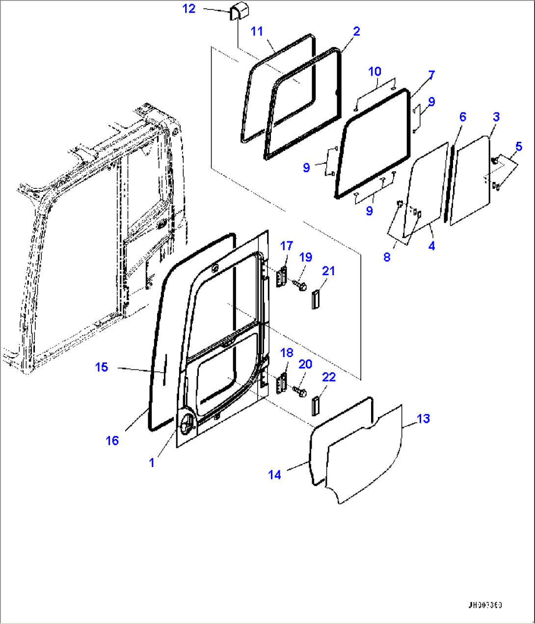 Cab, Door (#65115-)
