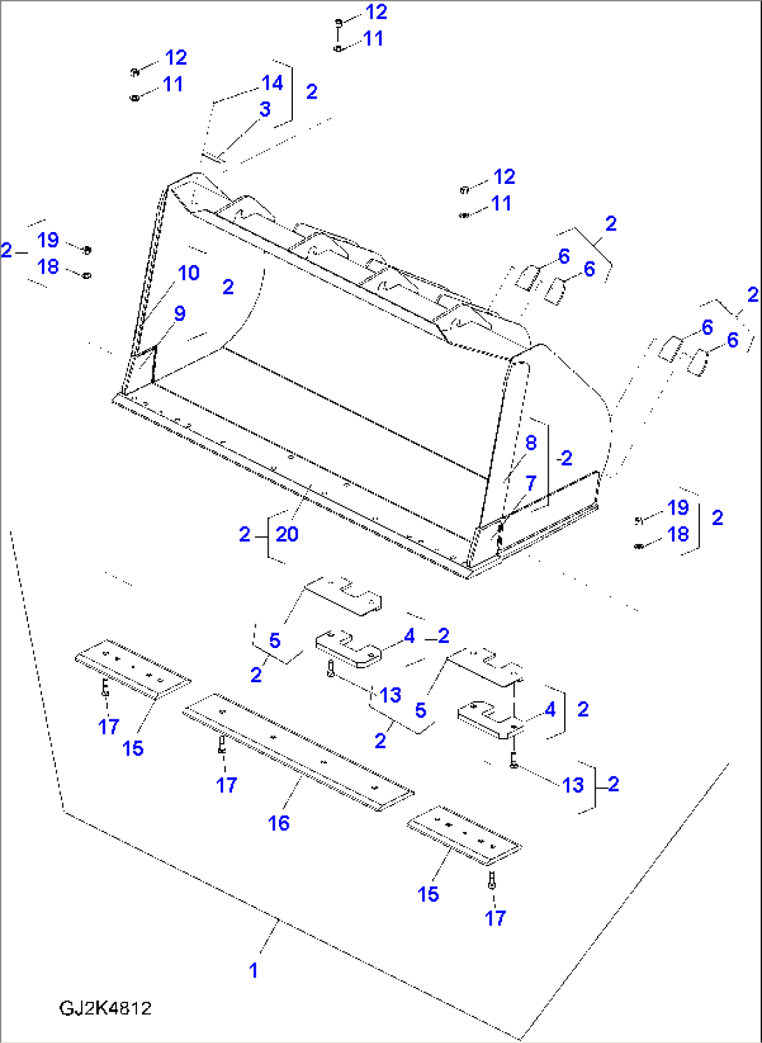 BUCKET (2.1CBM) (WITH BOC) (TYPE B)