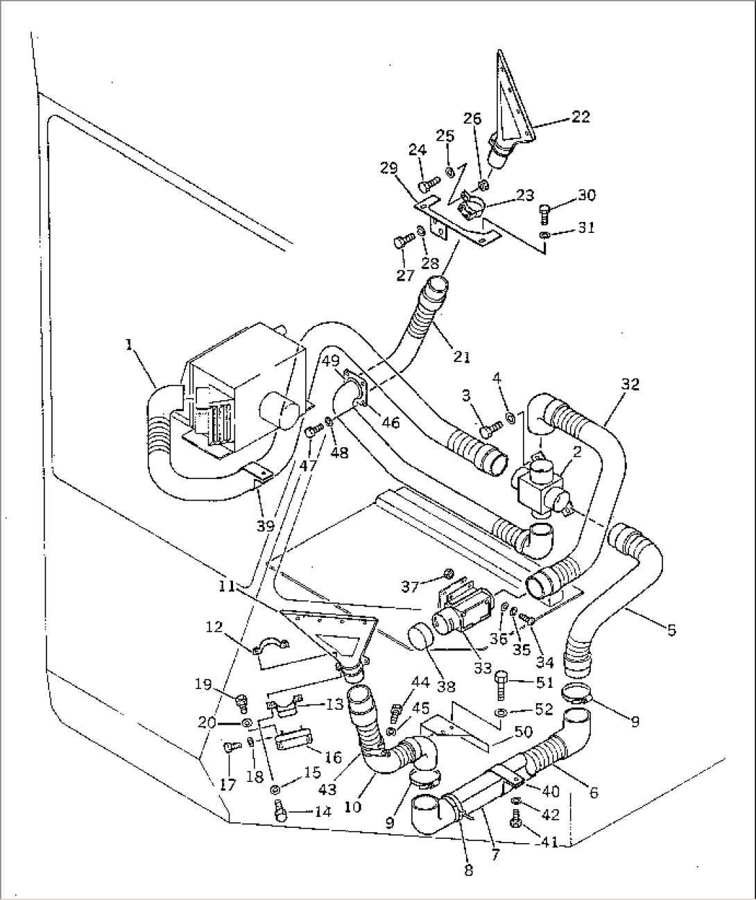 CAR HEATER (3/4) (FOR 2-PERSONS CAB)