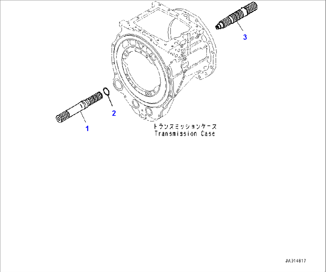 Power Train, Input and Output Shaft (#10001-)
