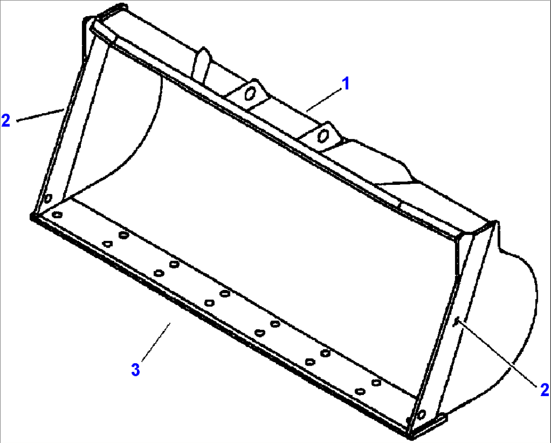 FIG. T4120-01A2 BUCKET - 2.25 CU. YD. (1.7 CU. M)