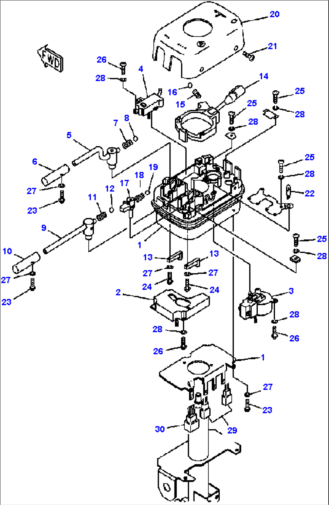 K0210-25A0 ROPS CAB TRANSMISSION CONTROL