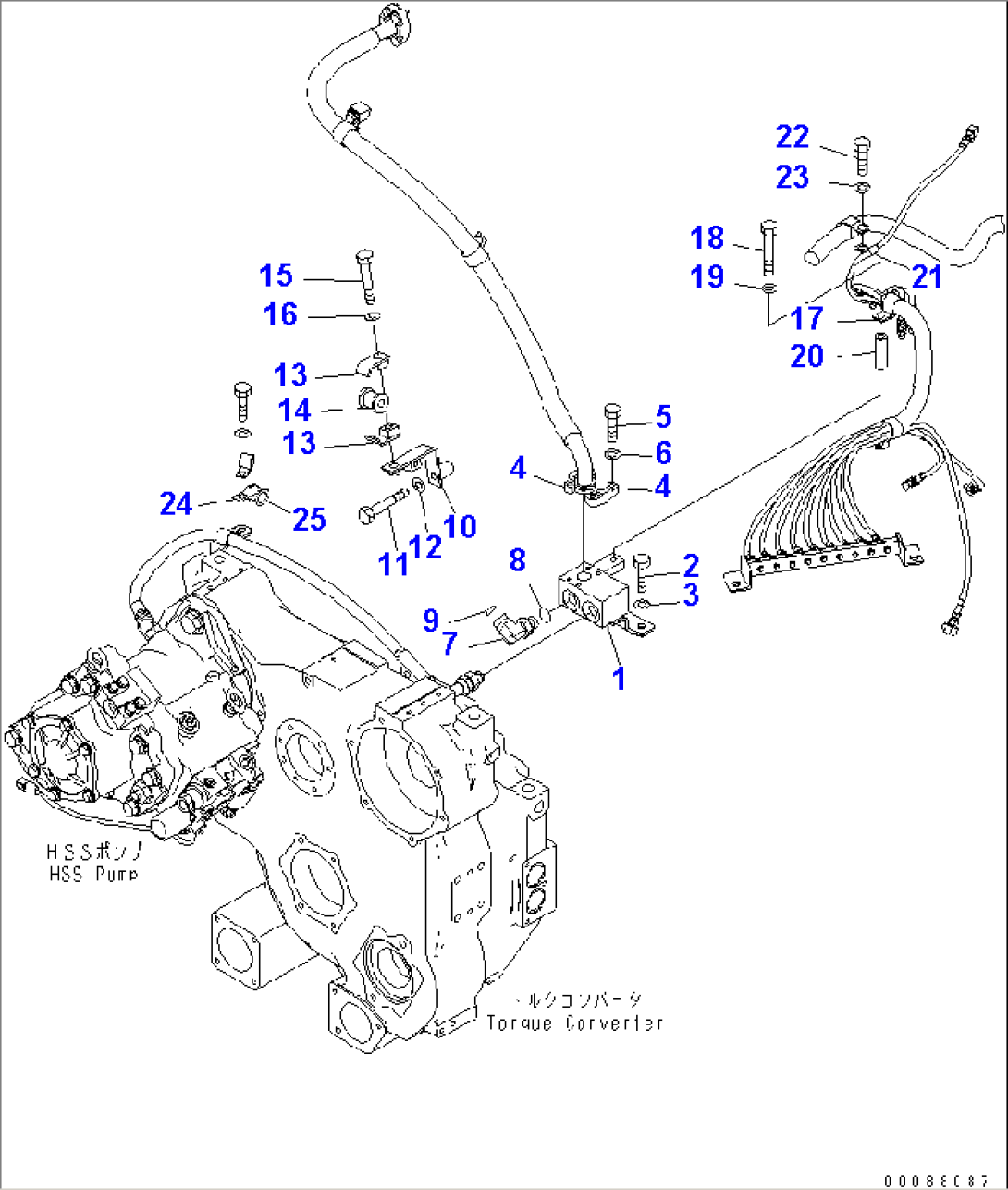POWER TRAIN OIL LINE (ADDITIONAL OIL LINE RELATED PARTS)(#1005-)