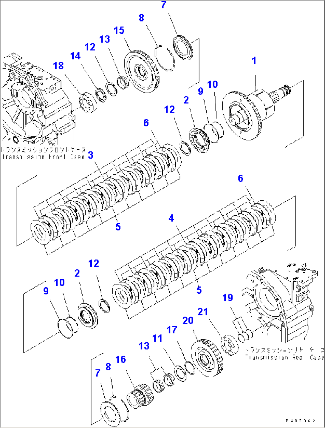 TRANSMISSION (FORWARD HIGH AND 1ST) (COLD SPEC.)(#1626-)