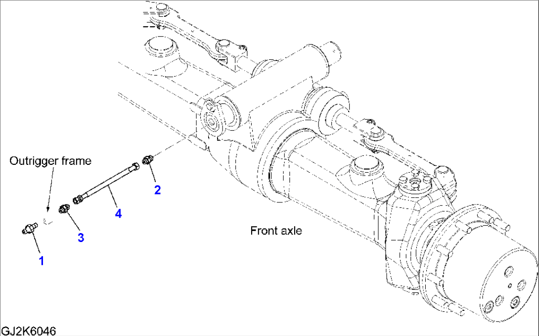 CHASSIS LUBRICATION PIPING (ONLY FOR FRONT OUTRIGGER)