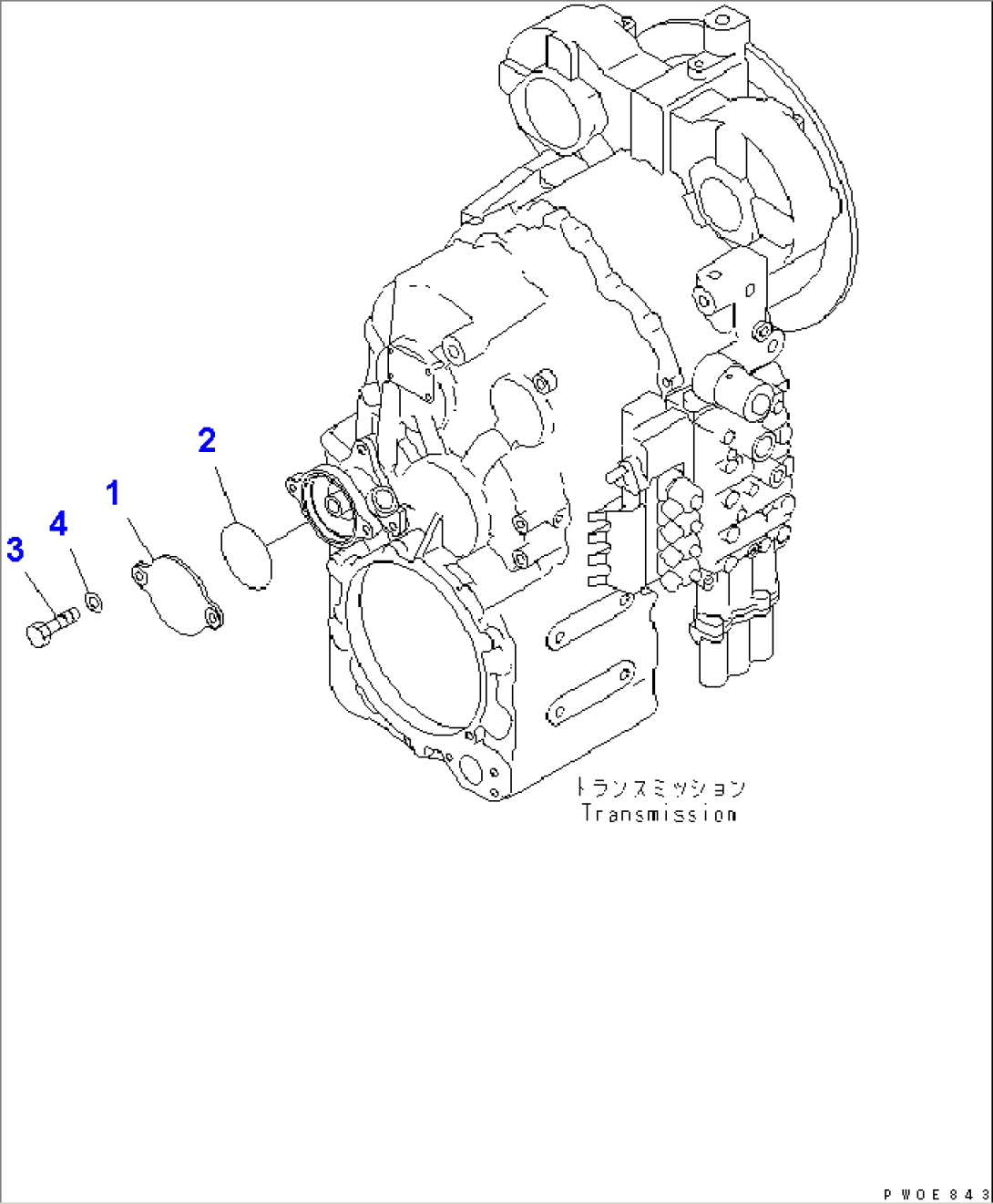 TRANSMISSION (WITHOUT EMERGENCY STEERING PUMP)(#54104-)