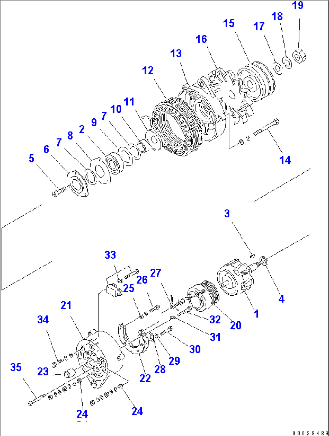 ALTERNATOR (35A) (SANDY AND DUSTY SPEC.) (INNER PARTS)(#21786-)