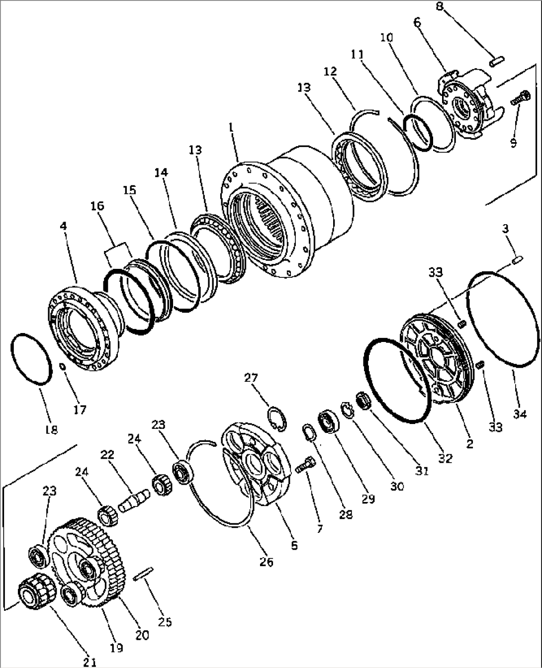 TRAVEL MOTOR (1/2) (EXCEPT JAPAN)(#18001-23870)