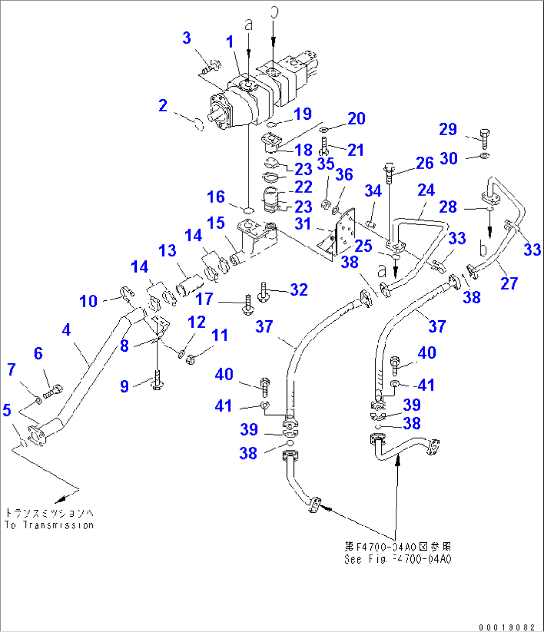 TORQUE CONVERTER AND TRANSMISSION LINE (PUMP PIPING)