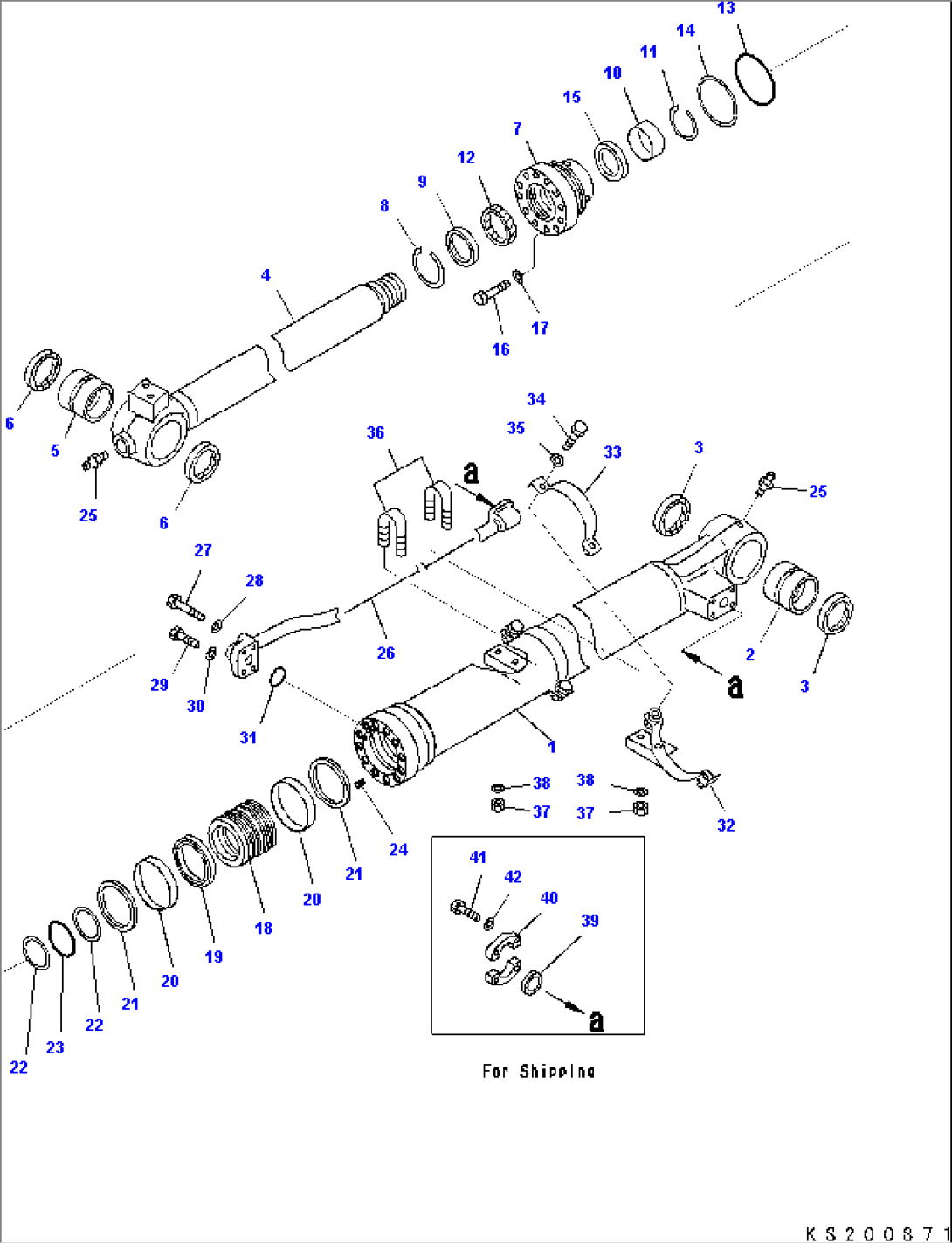 BUCKET CYLINDER (INNER PARTS) (FOR 3.2M ARM)