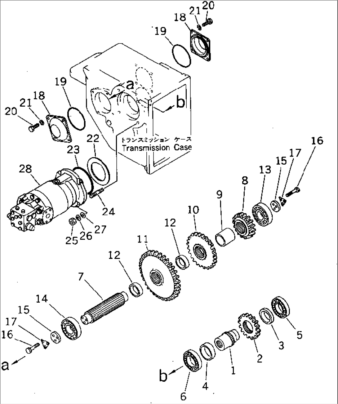 MOTOR SHAFT¤ INTERMEDIATE SHAFT AND GEAR