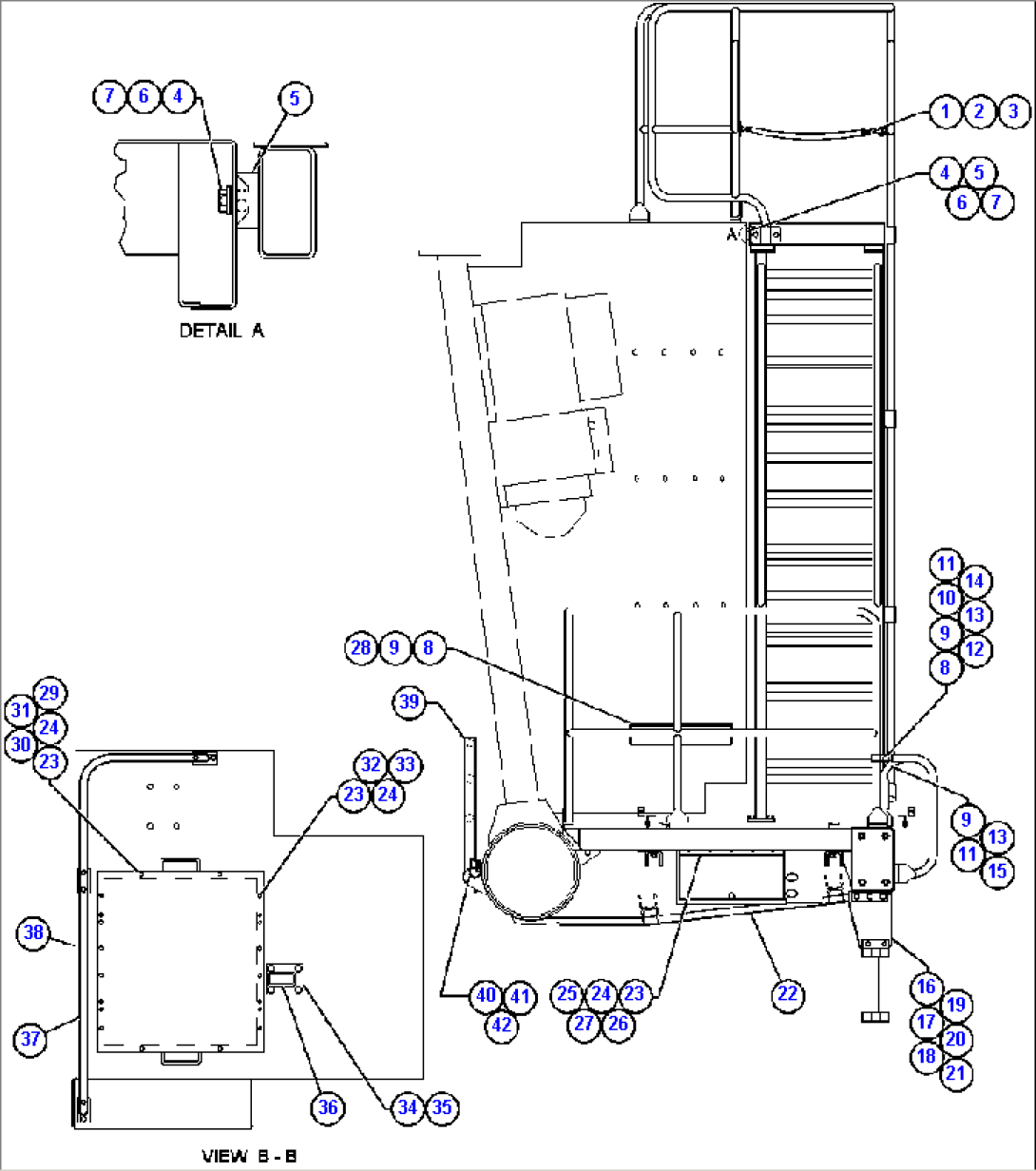 RIGHT SIDE LADDER & HANDRAIL