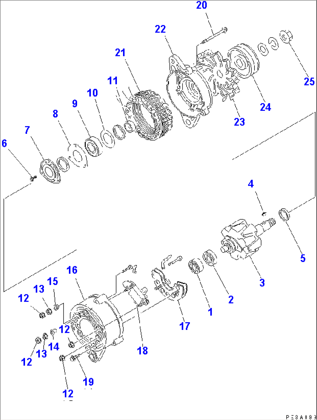 ALTERNATOR (25A) (INNER PARTS)