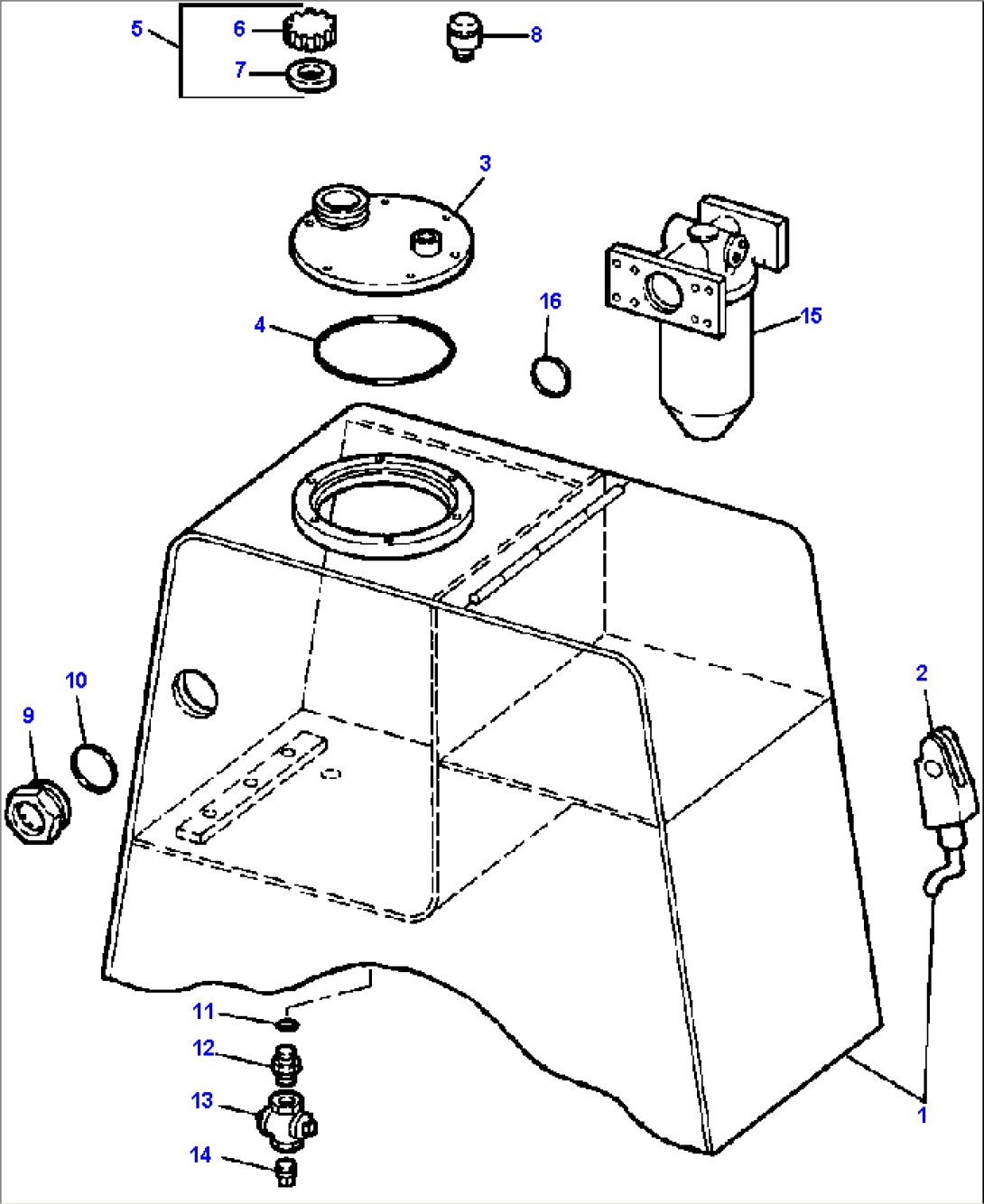 HYDRAULIC OIL RESERVOIR AND FILTER