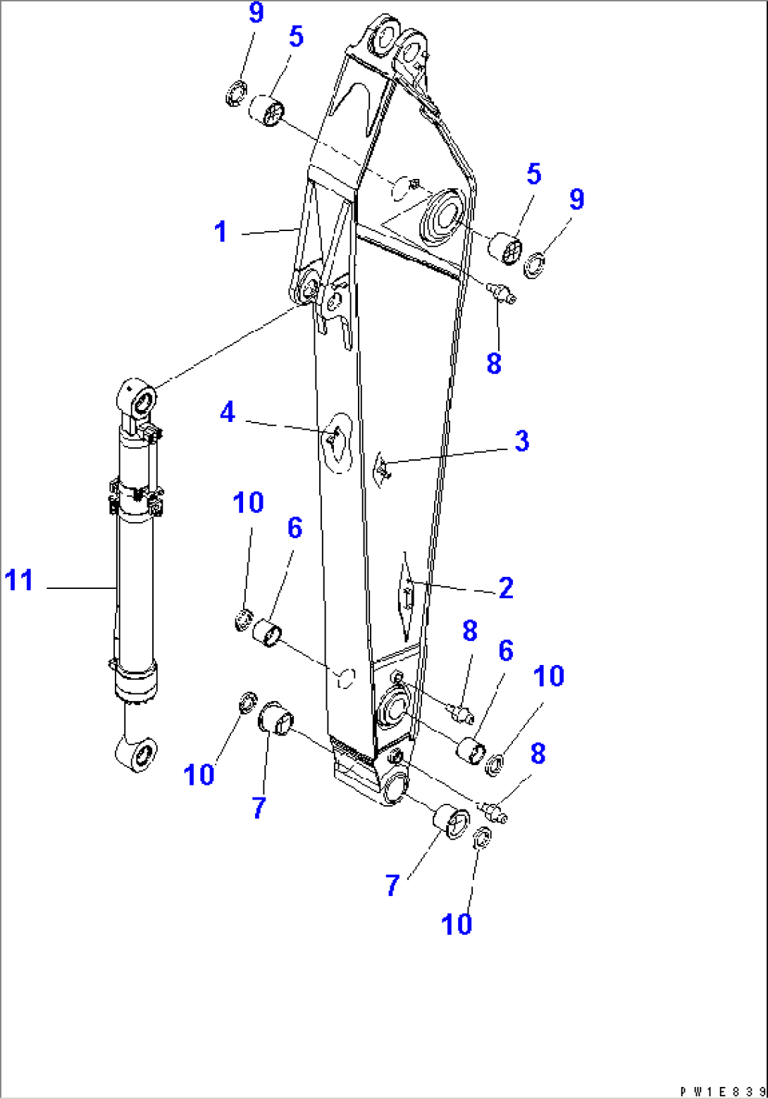 ARM (3.2M) (HEAVY DUTY) (100 HOURS GREASING TYPE) (FOR ADDITIONAL PIPING)(#60001-)