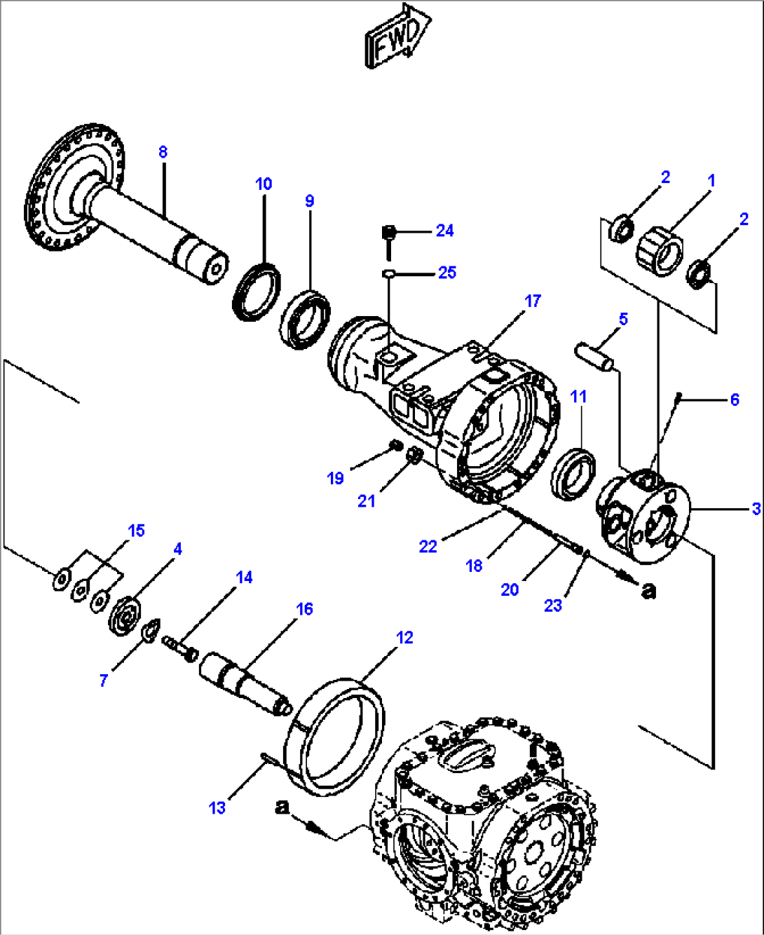 F4400-51B0 FRONT AXLE FINAL DRIVE L.H.