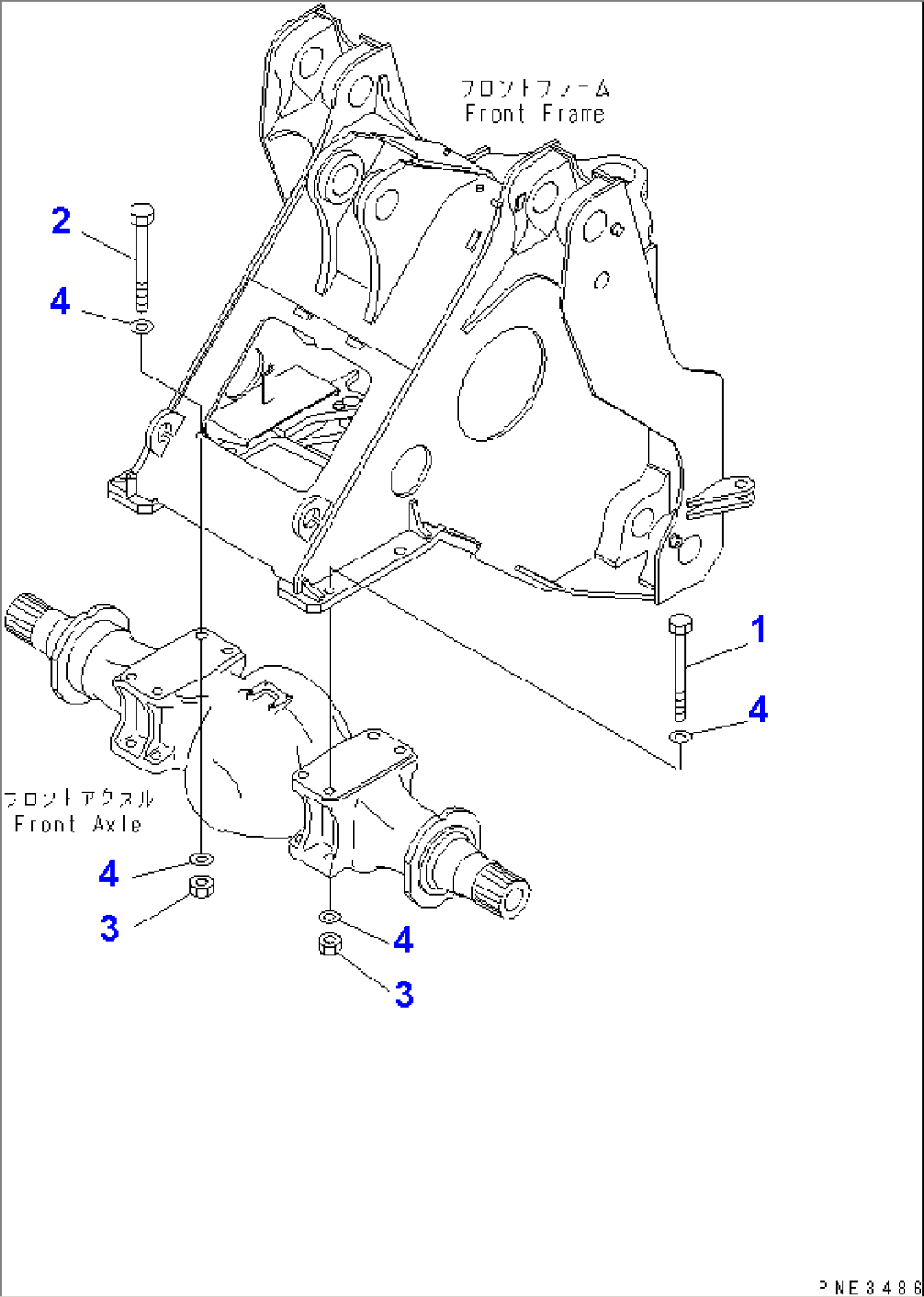 FRONT AXLE (AXLE MOUNTING PARTS)(#.-)