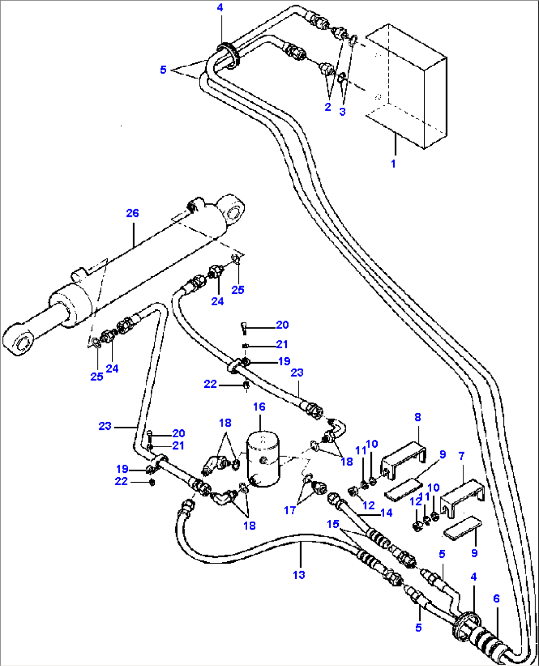 MOLDBOARD SHIFT CYLINDER ACTUATOR LINES