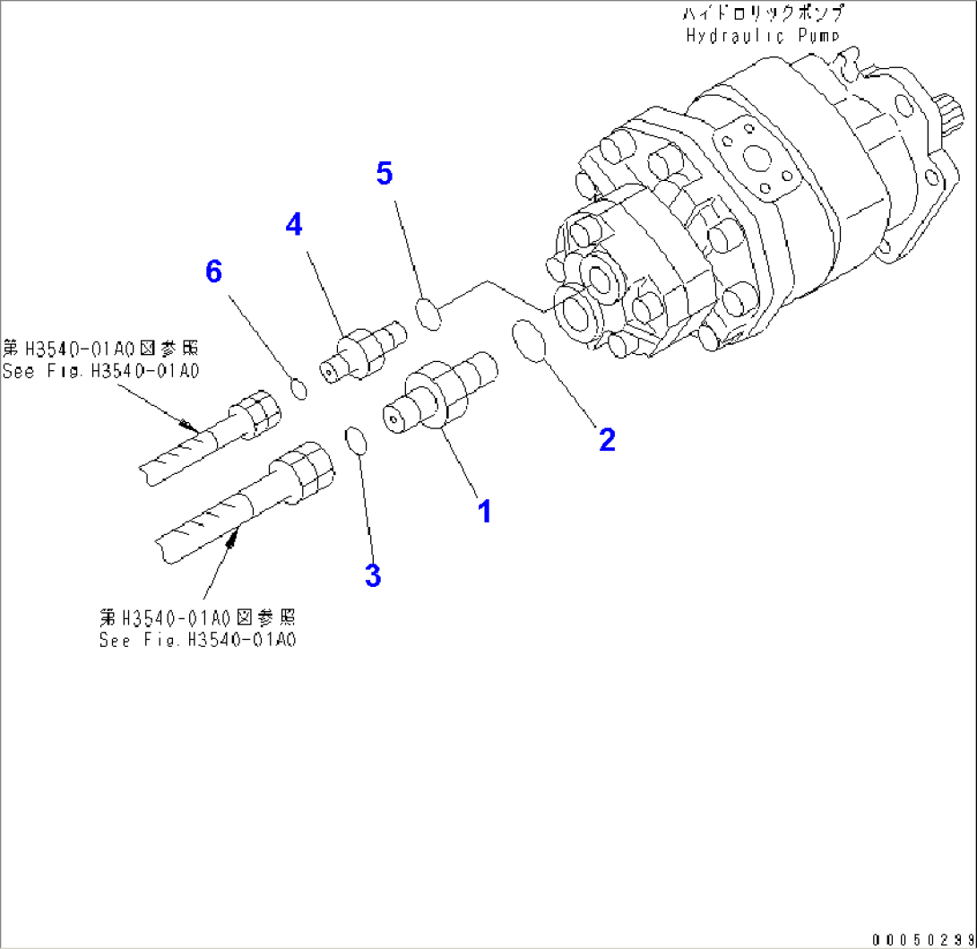 HYDRAULIC PIPING (NIPPLE FOR BRAKE COOLING PUMP)(#2001-)