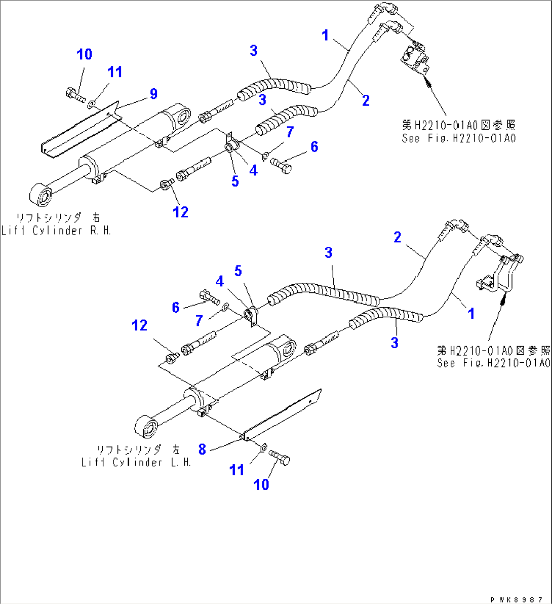 DOZER OIL LINE (LIFT CYLINDER LINE)